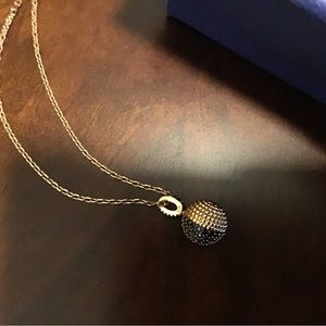 Authentic Swarovski necklace rose gold/black